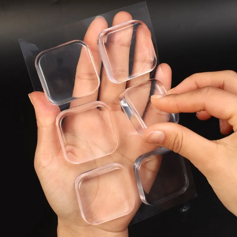 6 шт. дверной стопор силиконовые противоударные накладки прозрачные