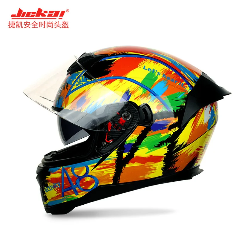 Enlarge Suitable for anti fog full helmet electric motorcycle helmet double lens helmet