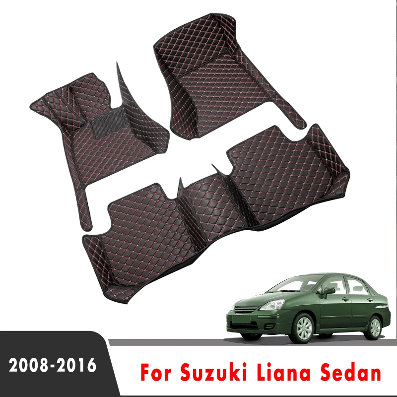 

Автомобильные коврики для Suzuki Liana Sedan 2016, 2015, 2014, 2013, 2012, 2011, 2010, 2009, 2008, коврики для ног, пользовательские аксессуары для интерьера автомобиля