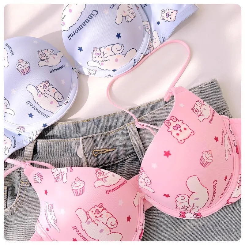 Симпатичный бюстгальтер корицы комплект женского нижнего белья для девочек