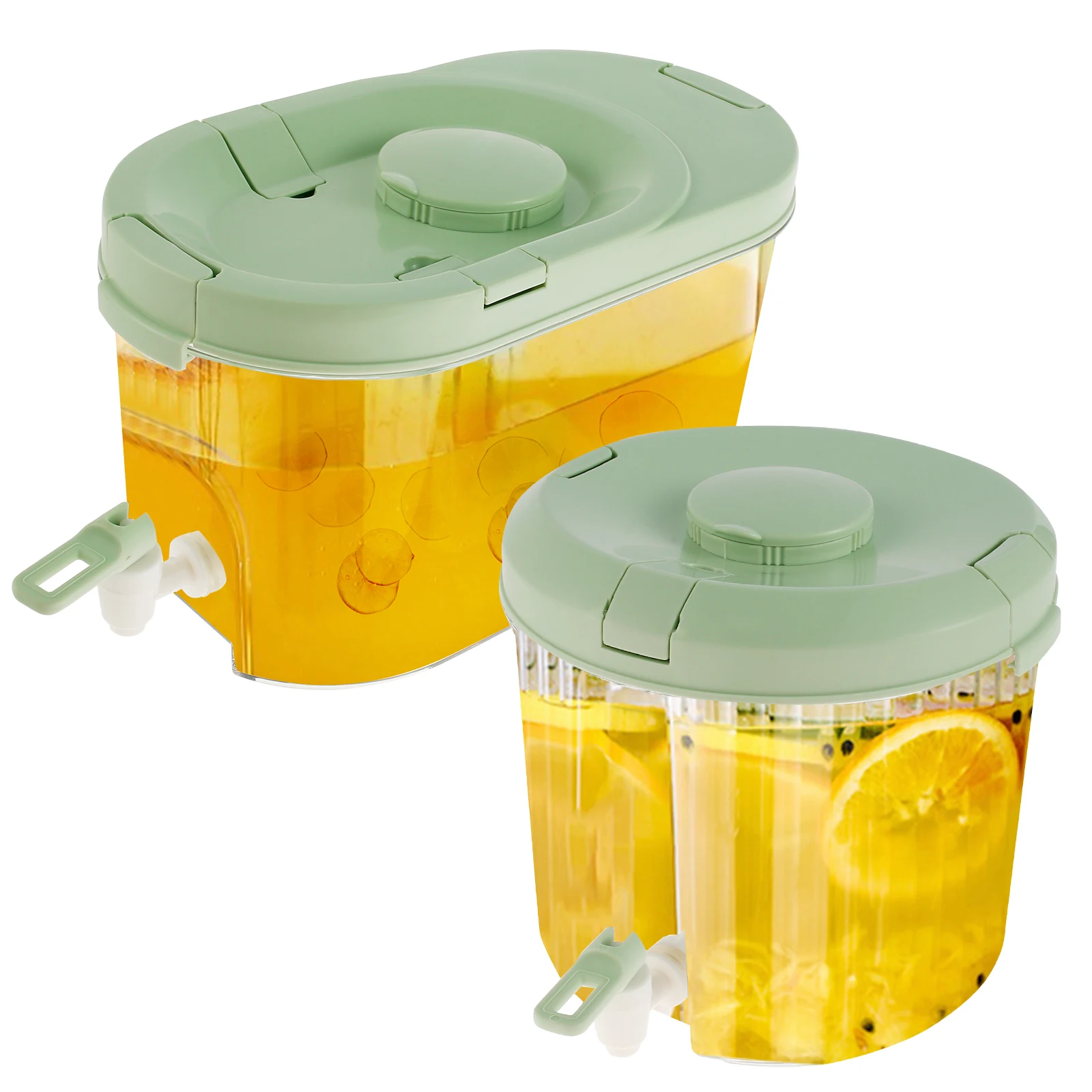 

Drink Dispenser Container with Faucet 4L Large Capacity Juice Jug Dispenser Leakproof Beverage Dispensers Refrigerator Cold