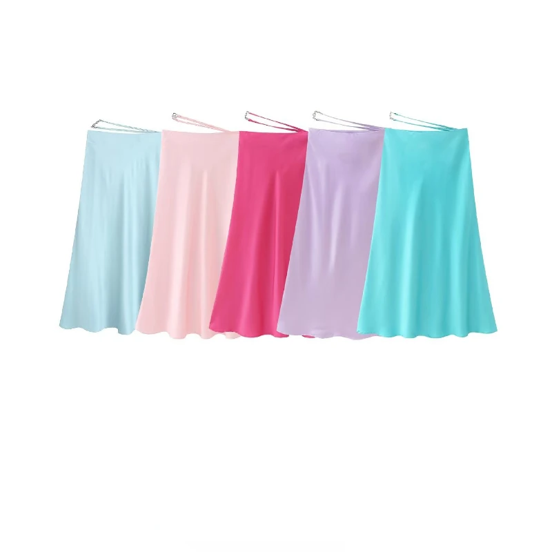 

Мини-юбка женская летняя трапециевидная, пикантная бандажная Повседневная офисная однотонная, с шелком, для выхода