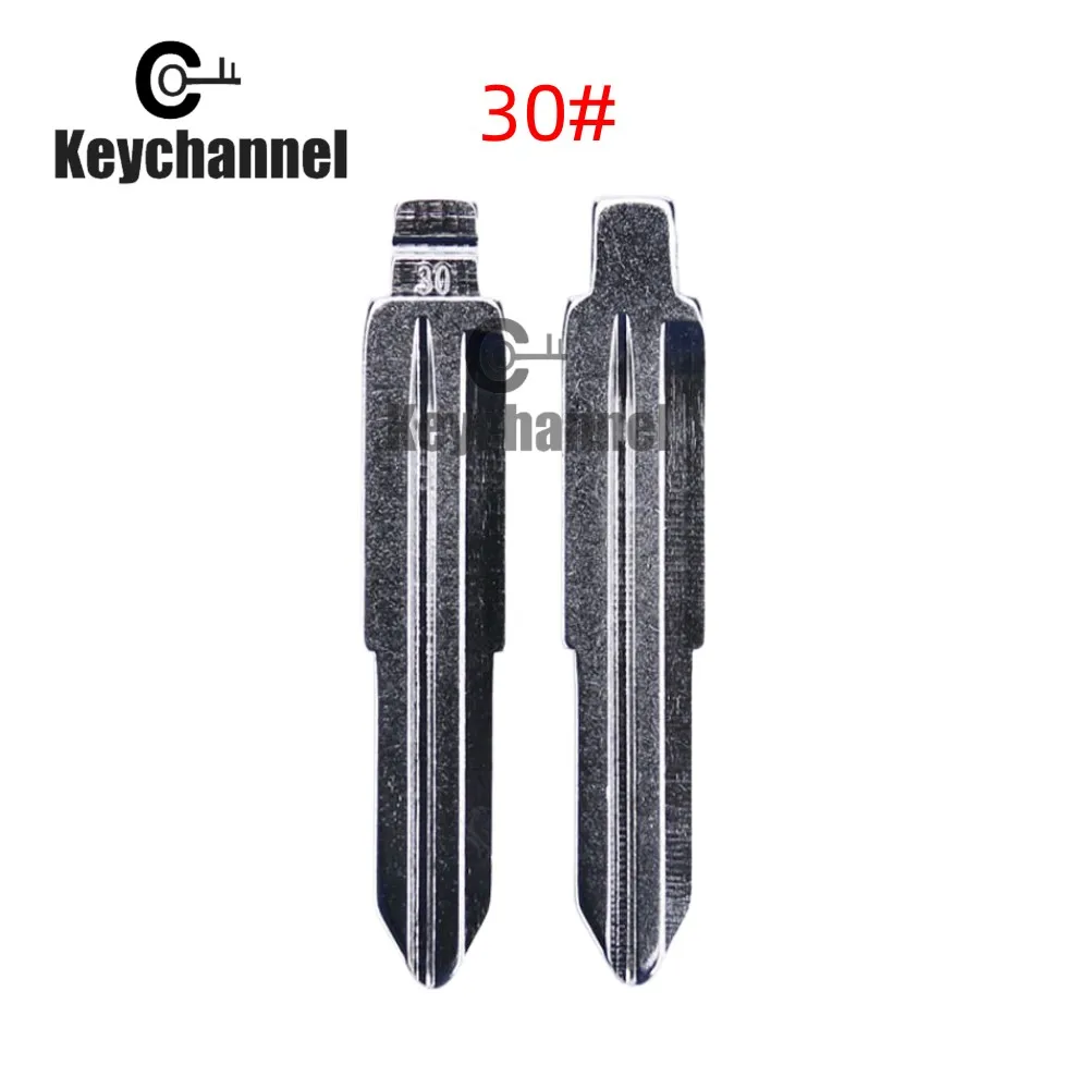 

Keychannel 10 шт. необрезанные металлические лезвия для автомобильных ключей # 30-кратный универсальный пульт дистанционного управления для сменного запасного ключа Zhonghua Wuling