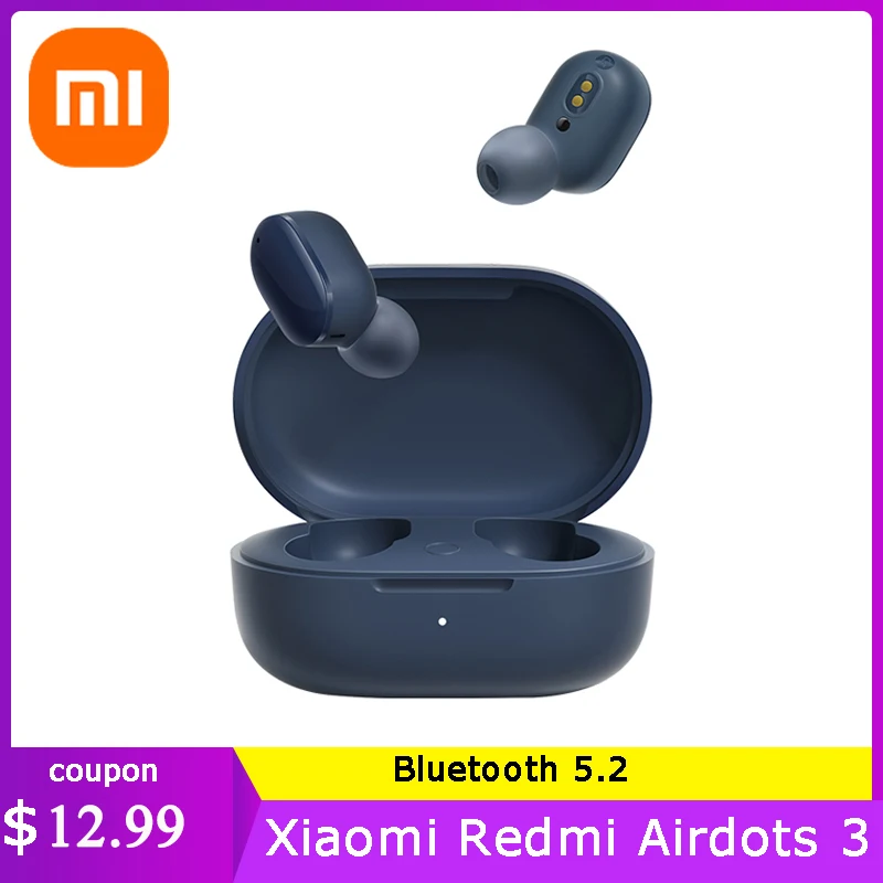 

Xiaomi Redmi Airdots 3 Earphone Hybrid Vocalism Mi True Bluetooth Wireless Headsets 5.2 CD-level Sound Quality With Microphone