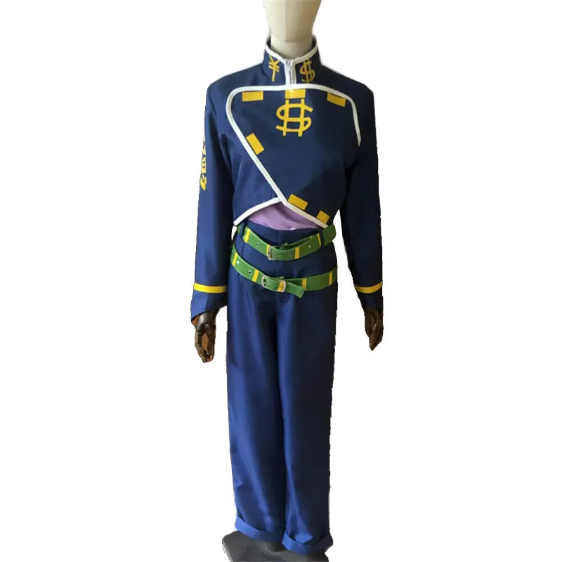 Аниме Jo Adventure Nijimura Okuyasu костюмы для косплея с пальто брюки пояс топы наряд