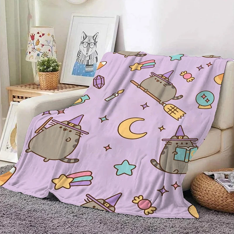 

Pusheen Decorative Blanket For Living Room Fluffy Soft Blankets Sofa Summer Bedspread On The Bed Bedroom Decoration Throw Fleece