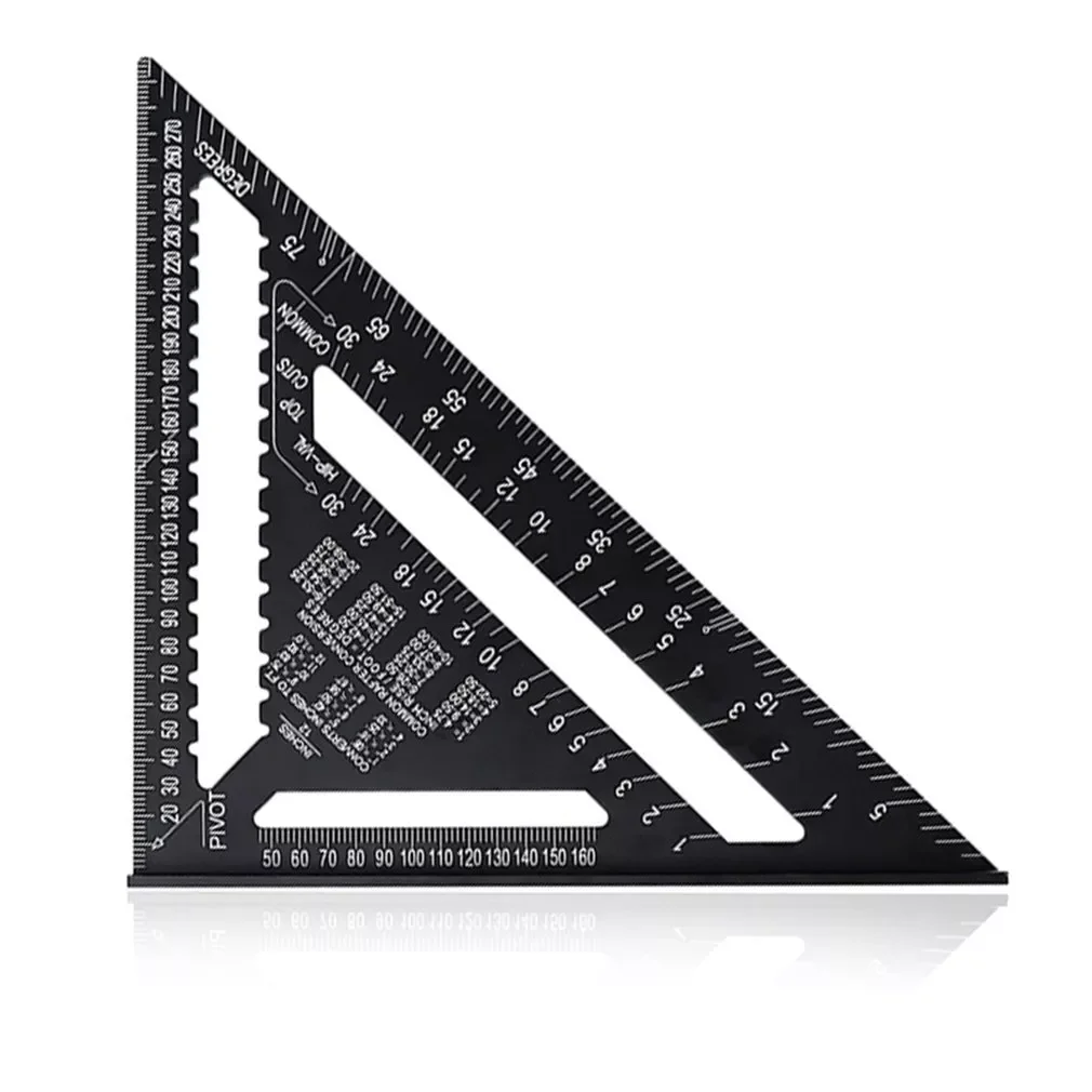 

7 inch 12 inch Triangle Ruler 90 degree Square Ruler Woodworking Measurement Tool Carpenter Square Tool Angle Protractor
