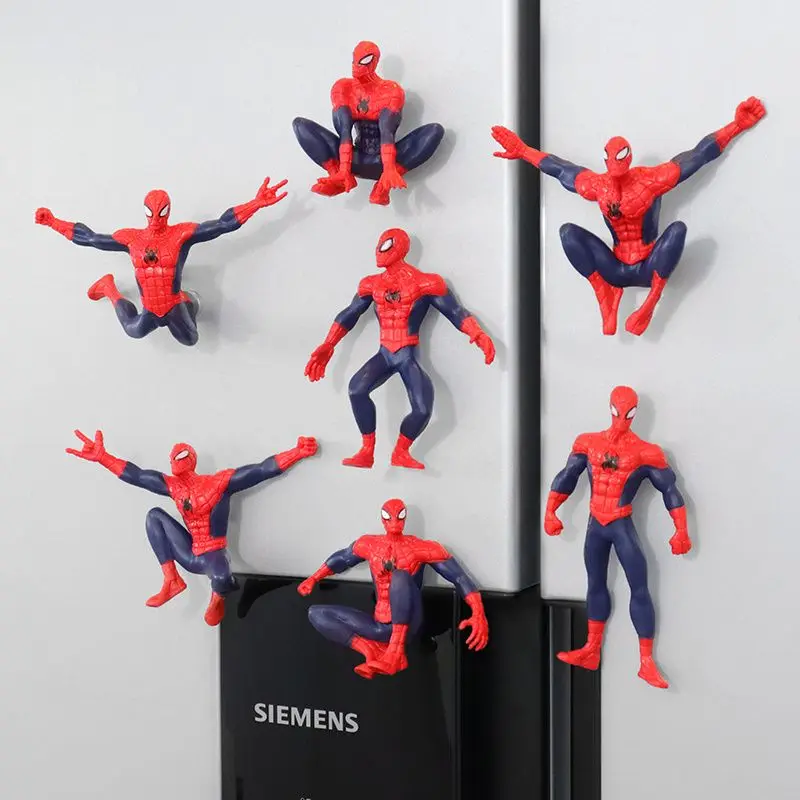 Магнитные наклейки на холодильник в виде Человека-паука 3D Мультяшные аниме доски