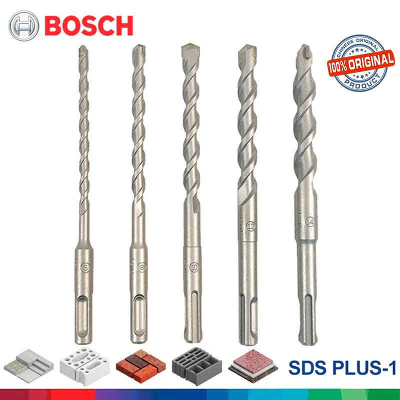 

BOSCH Concrete SDS Plus Drill Bit Masonry Crosshead Spiral Hammer Drill Bits 4 Cutters For Wall Brick Block