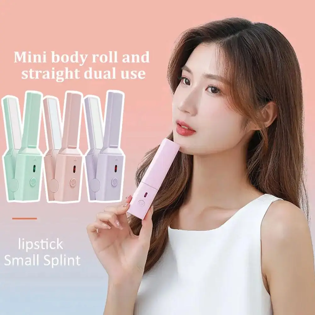 

Hair Curler Portable Lipstick Mini Electric Splint Plug-In 15w USB Hair Straight Dual-Use Low Power Stick Hair Curling Styl L3R0
