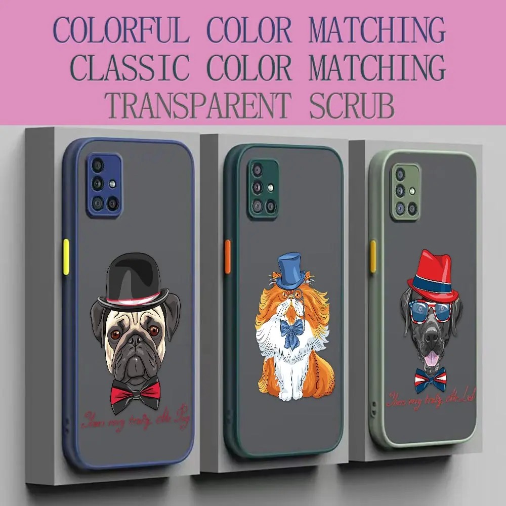 

Fundas Matte Case For Samsung A72 A71 A70 A52 A51 A50 A42 A32 A31 A30 A22 A21S A20S A12 A10S A10 5G Case Cool Pet Dog Cat Avatar