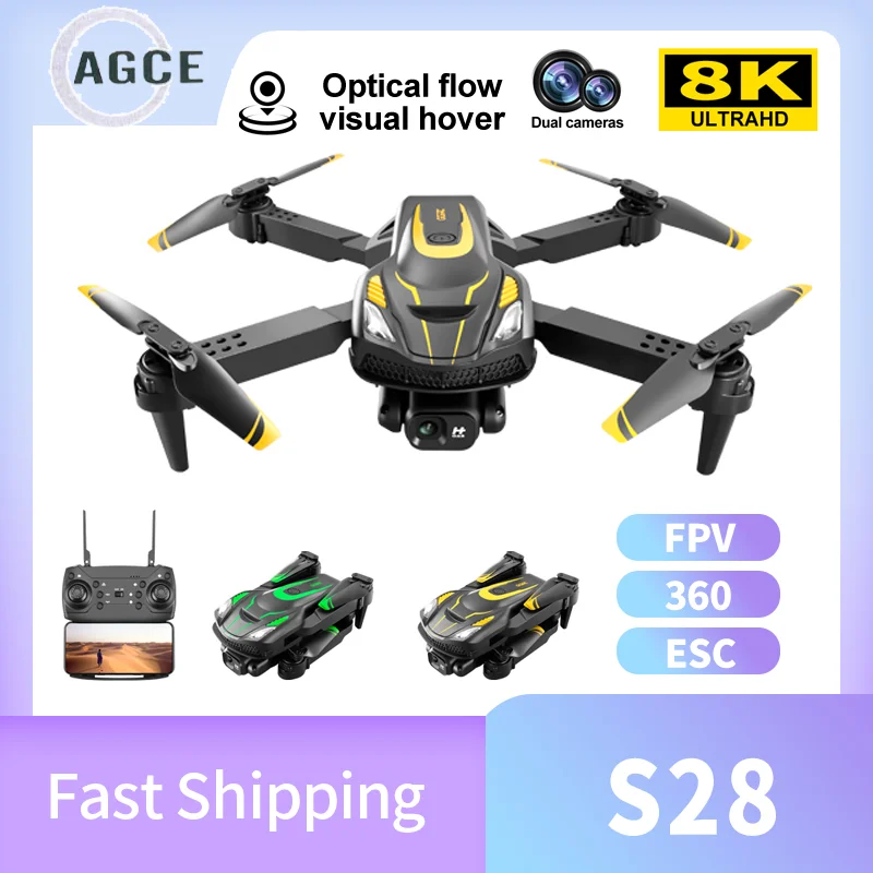 

AGCE S28 Max Drone One-Key Return Long-Range Flight Battery 8K Aerial Photography Aircraft Obstacle Avoidance 4.0 System 7KM