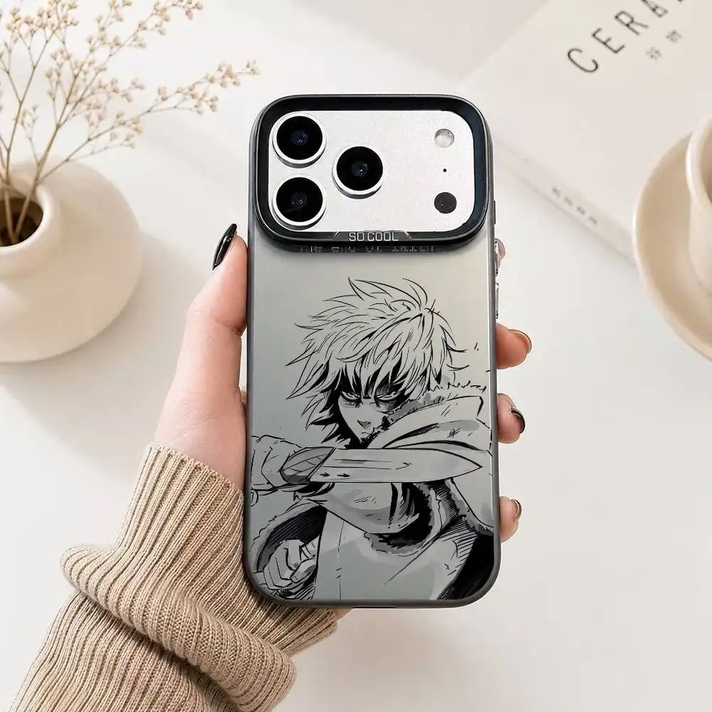 Фото Чехол для телефона с рисунком из аниме «Винланд Сага» для iPhone 17, 16, 15, 14, 13, 12, 11 Plus, Pro Max, XS, цветной серебристый чехол-накладка №2