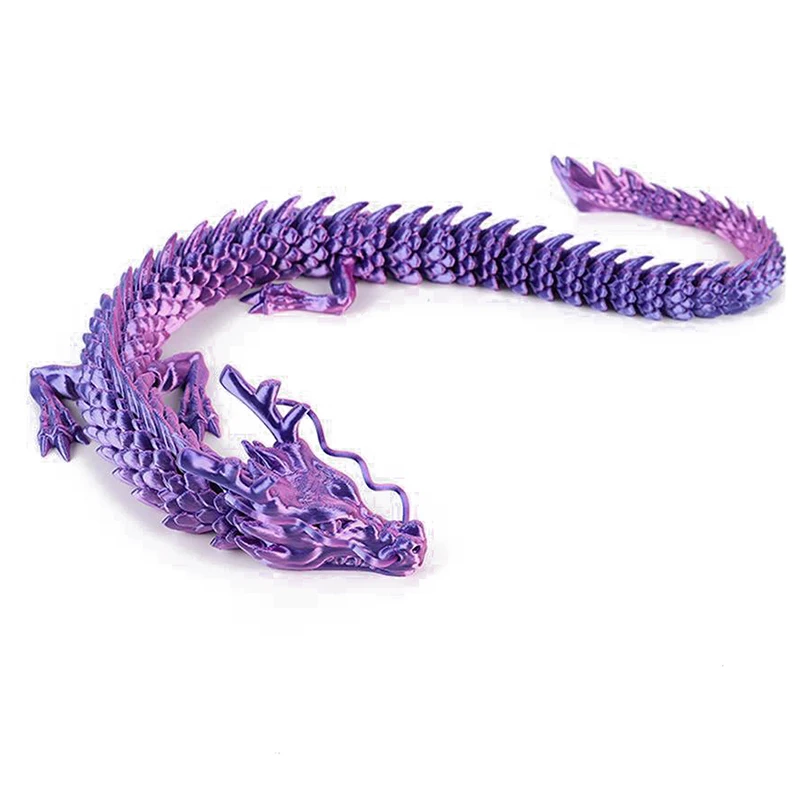 3D Печатный китайский дракон суставы которые могут двигаться украшения для дома