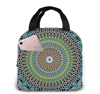 lunch bag morocco pattern traditional islamic background portable insulated lunch bag waterproof