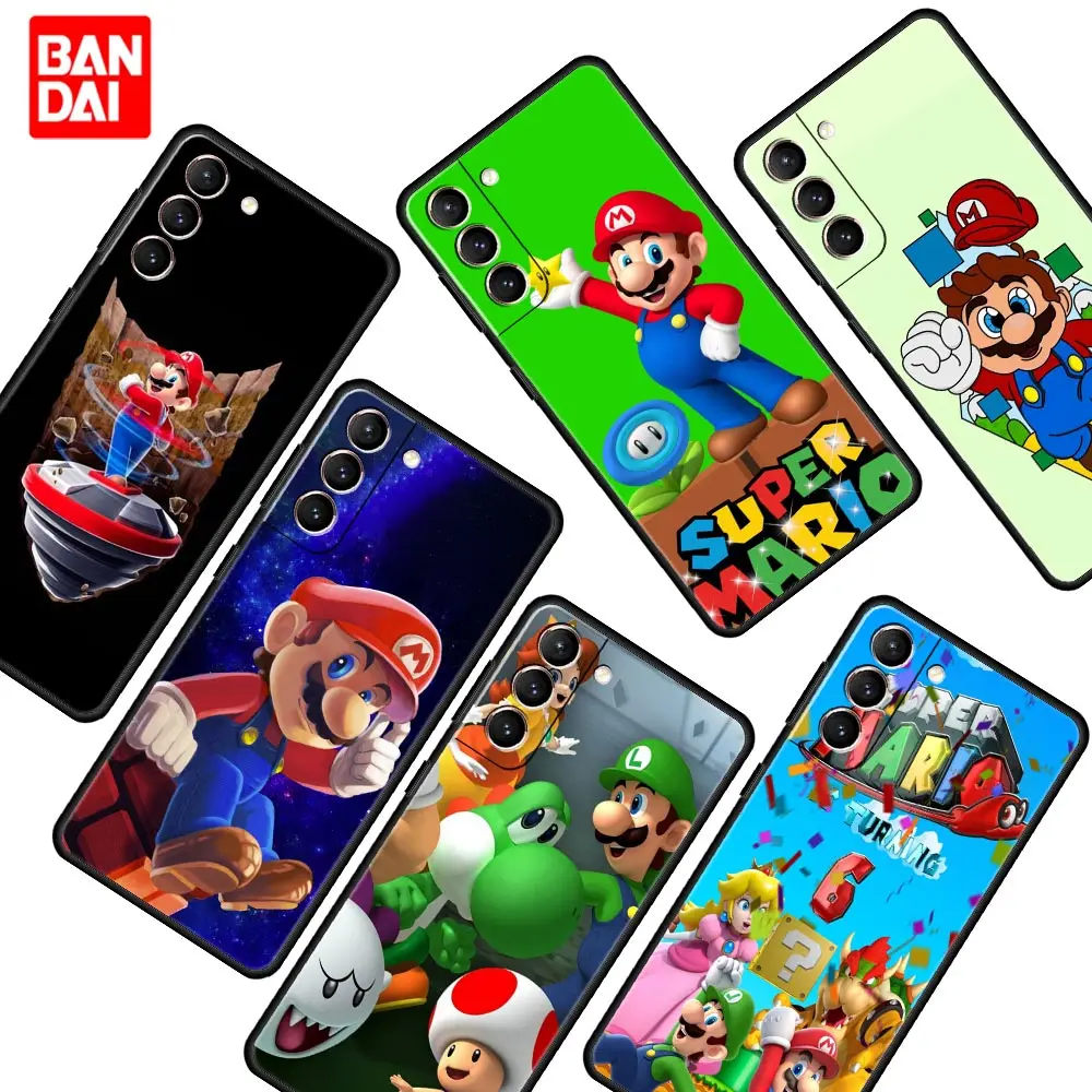 

Cover Case for Samsung Galaxy S22 S21 S20 S10 Plus Ultra FE 5G S22Plus S22Ultra Shell Bag Soft Luxury Super Mario Game Cute