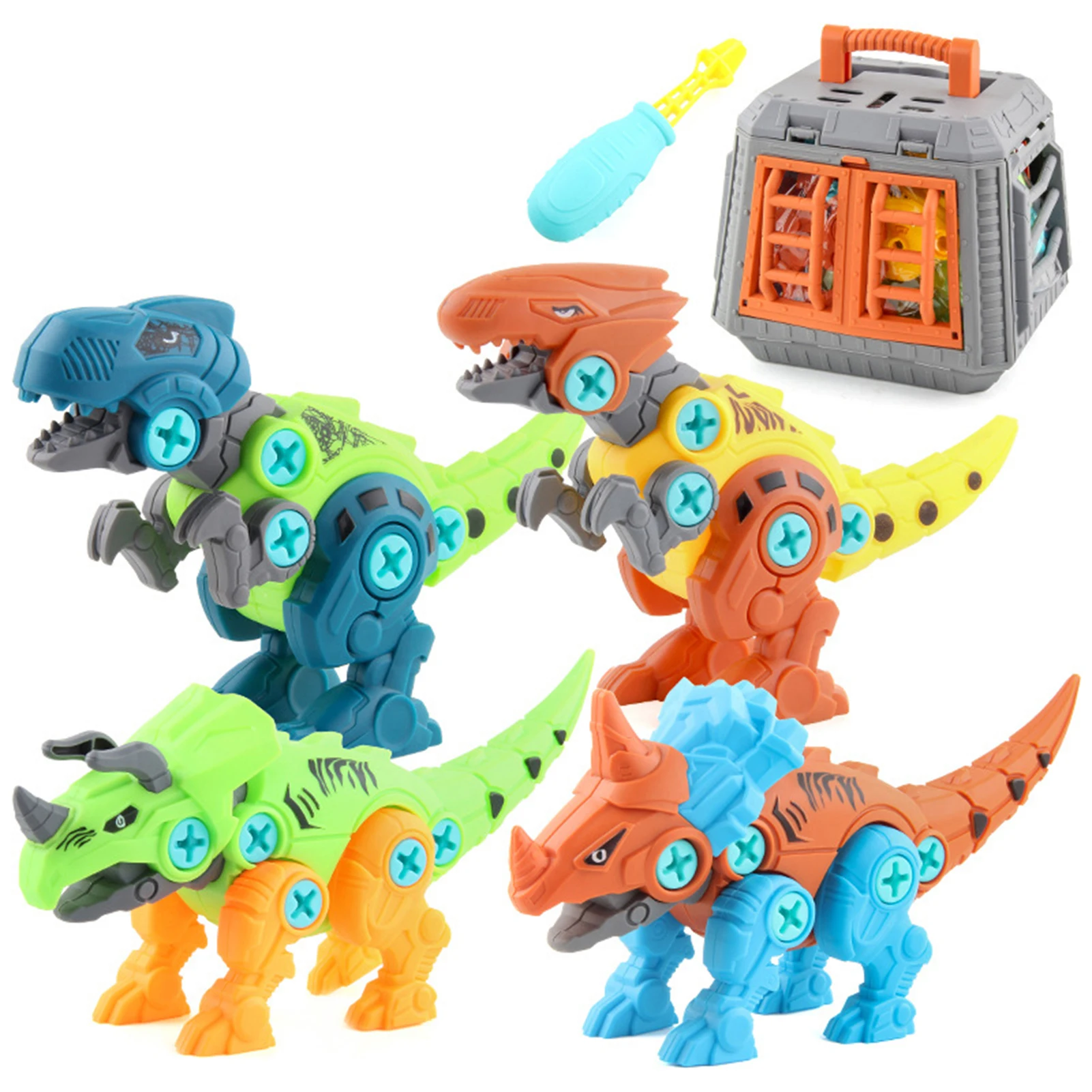 Разборка DIY модель динозавра Монтессори набор игрушек винт искусственная