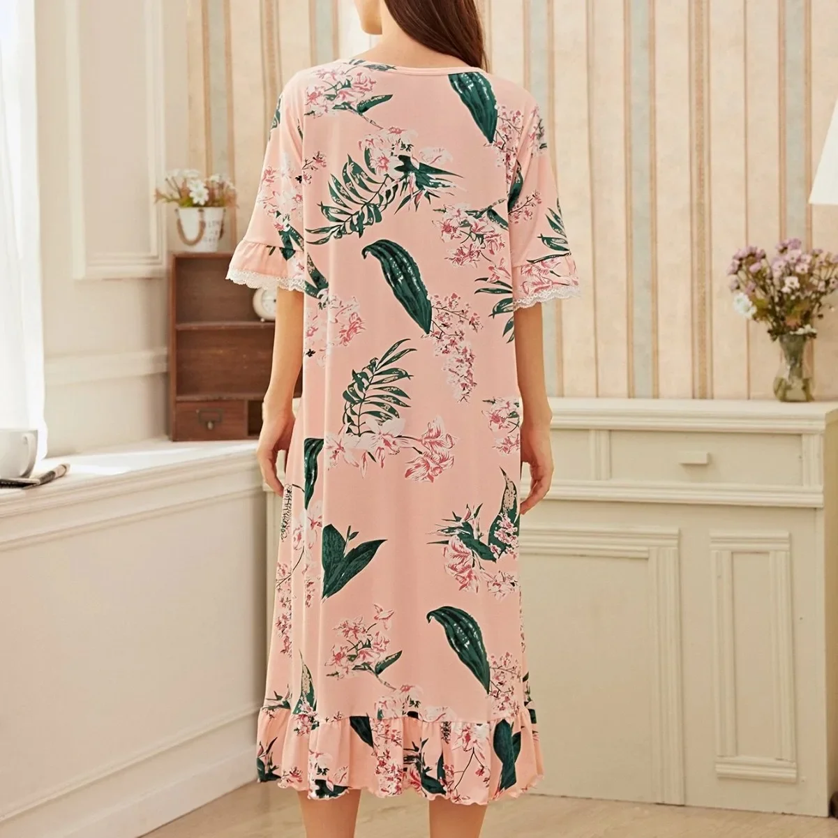 Милая свободная домашняя одежда повседневная внешняя торговля женская с принтом