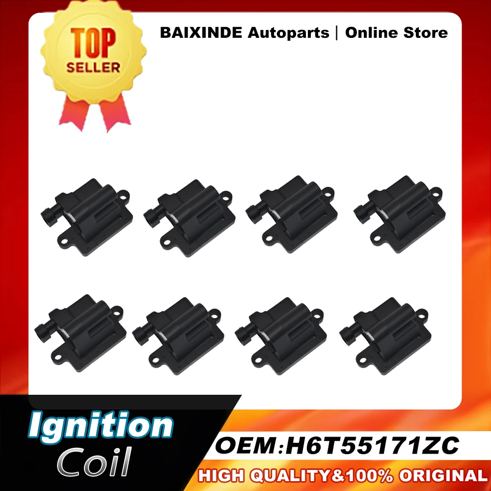 

1/8 PCS OEM H6T55171ZC Ignition Coil For CADILLAC ESCALADE, CHEVROLET AVALANCHE, GMC ENVOY, HUMMER H2, MERCRUISER, WORKHORSE