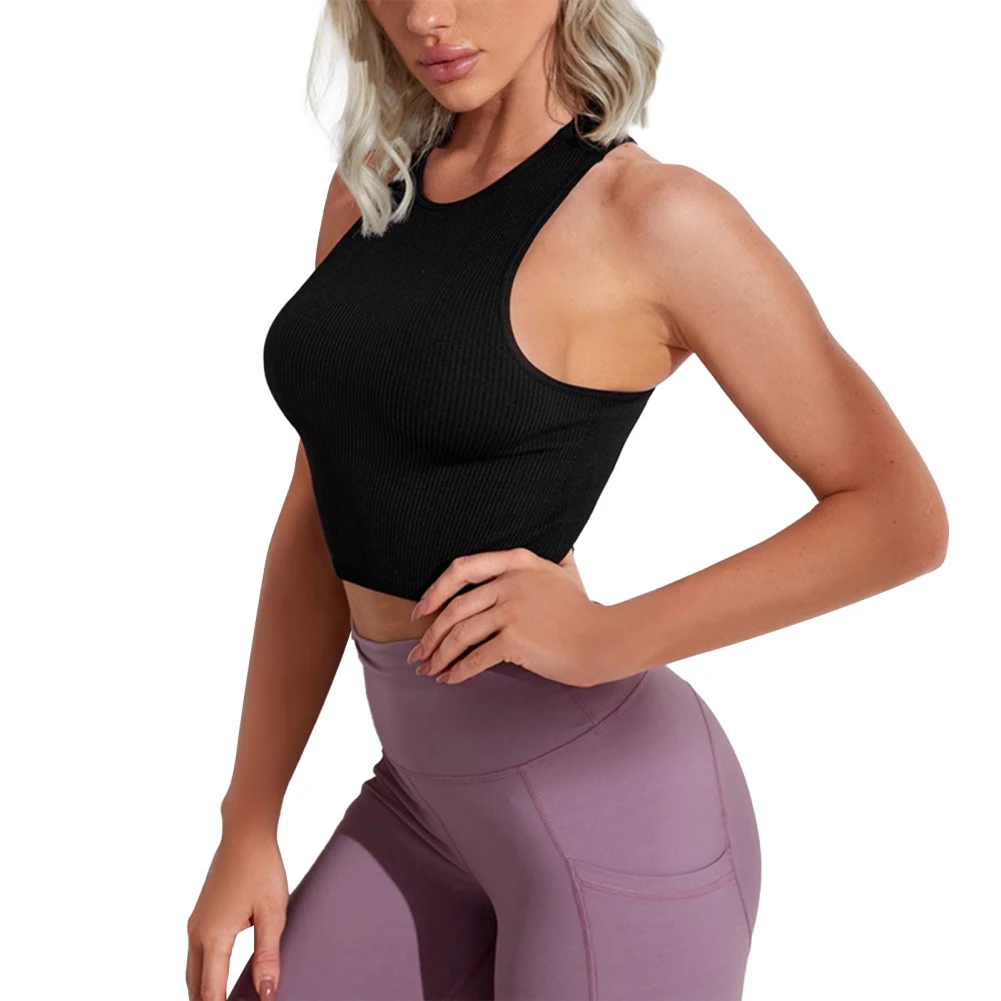 

Women Tops Quick Dry Yoga Undershirt Sports External One-piece Sports Vest Versatile Fitness Running Undershirt Ladies Training