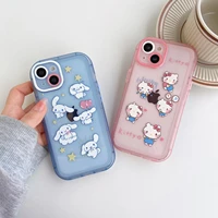 sanrio cinnamonroll hello kitty cute cartoon phone cases for iphone 13 12 11 pro max xr xs max x girls anti drop soft tpu cover