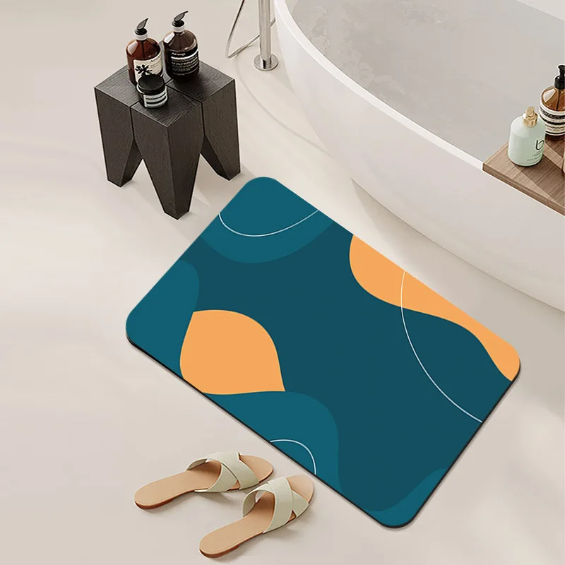 Напольный Коврик VIKAMA Для Ванной Комнаты - Водопоглощающий Нескользящий