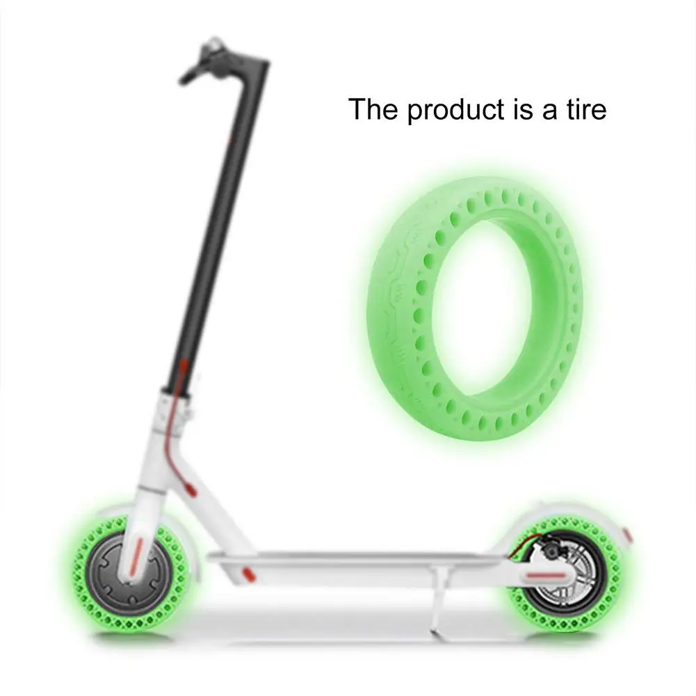 

Scooter Solid Tire 8.5 Inches Luminous Front/Rear Spare Wheel Replacement Tire Honeycomb Shockproof Rubber Tire For 365 Electri