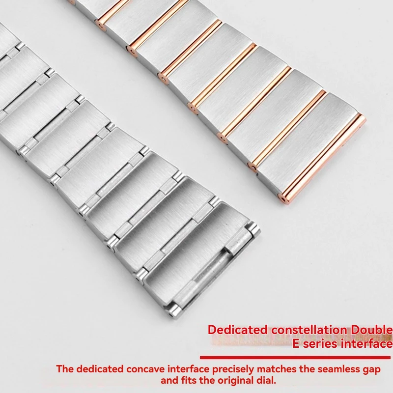 Фото Ремешок для часов из нержавеющей стали для Omega Double Eagle, стальной ремешок серии Constellation, мужские и женские металлические аксессуары, 17 мм, 23 мм, 25 мм №3