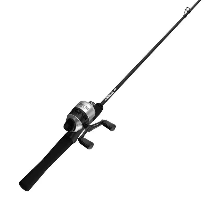 

Micro Spincast Reel and Fishing Rod Combo, 5-Foot 2-Piece Durable Fiberglass Fishing Pole, Size 10 Reel, QuickSet Anti-Reverse F