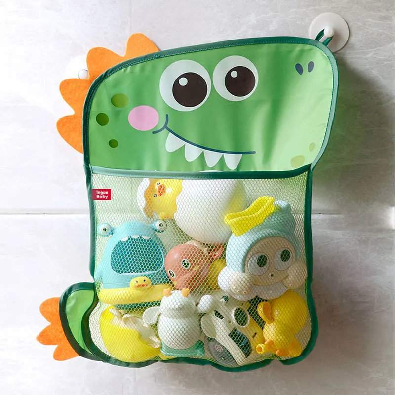 

Children's Bathing Toys Storage Net Bag Toy Bag Waterproof Drain Cartoon Cute Duck Baby Bathroom with Suction Cup Hanging Bags