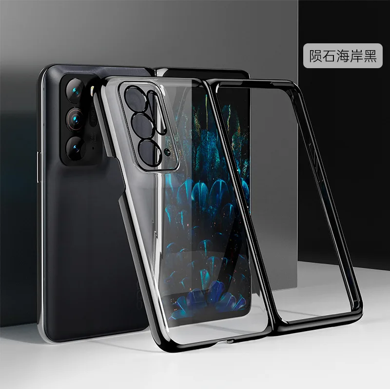 

For OPPO Find N Case For OPPO Peum00 Fold Case Flip Case Transparent Plating TECH