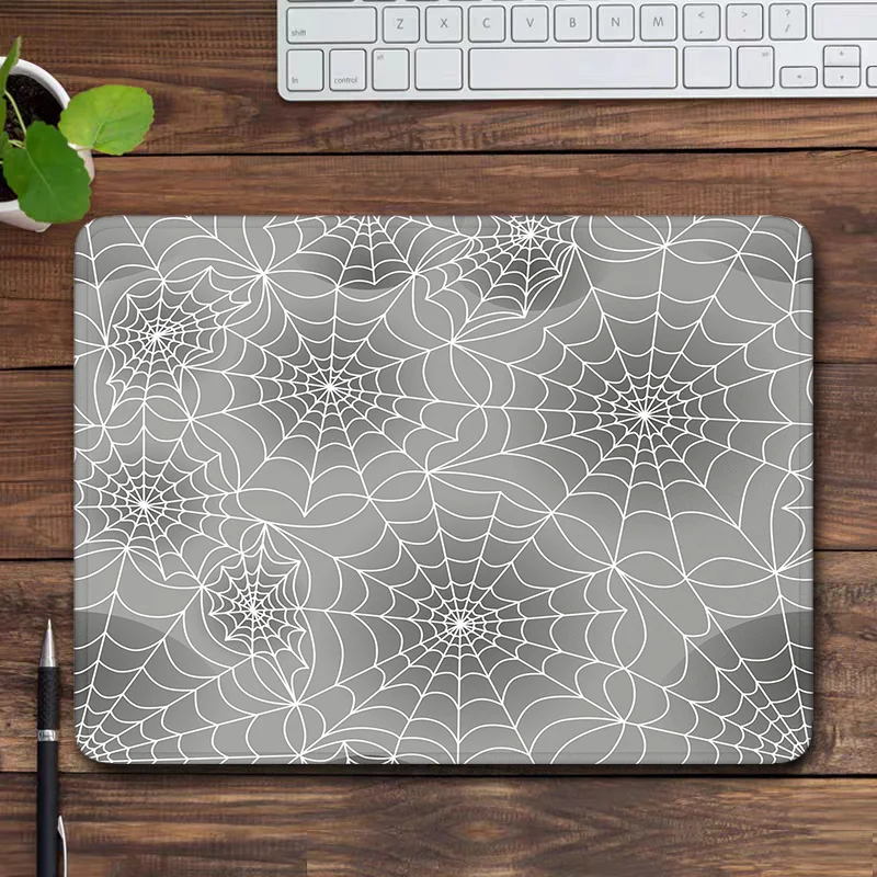 

Gray Small Mousepad Spiders Wab Laptop Computer Desk Mat Art Overlock Mouse Pad Gaming Accessories PC Keyboard Mouse Mat