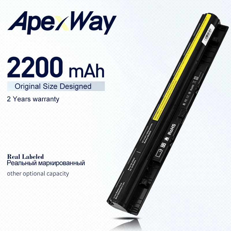 

ApexWay 2200mAh Laptop Battery For Lenovo G400s G500s S410p G510s G410s G405s G505s S510p L12L4A02 L12L4E01 L12M4A02 L12S4A02