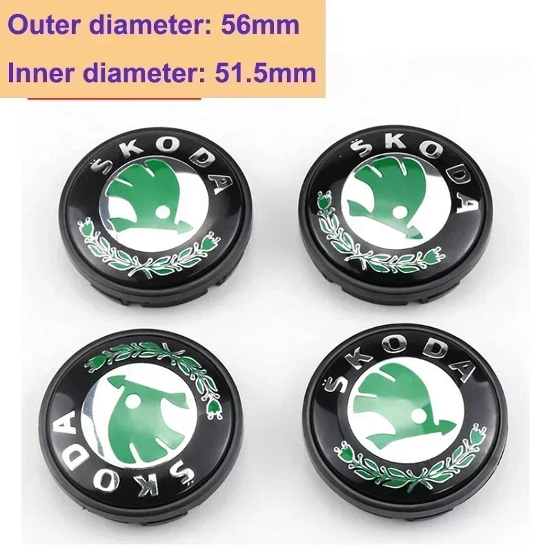 

56/60/65 мм 4 шт. для SKODA Superb Octavia A7 Fabia Rapid Kodiaq RS Kamiq Tour Yeti Karoq Стайлинг автомобиля, центральные колпачки для колес, логотип