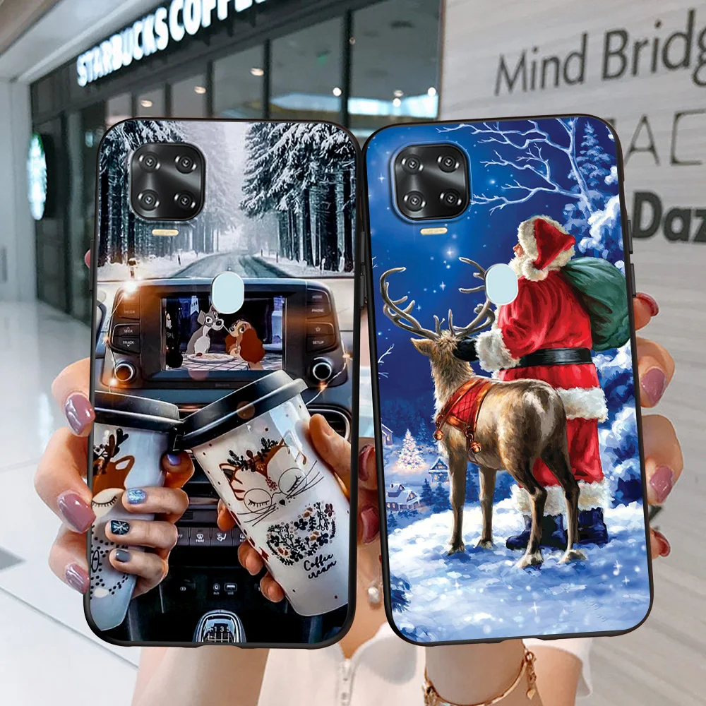 Для ZTE Blade V2020 чехол Axon 11 SE 5G задняя крышка для V 2020 черный ТПУ с надписью &quotmerry christmas