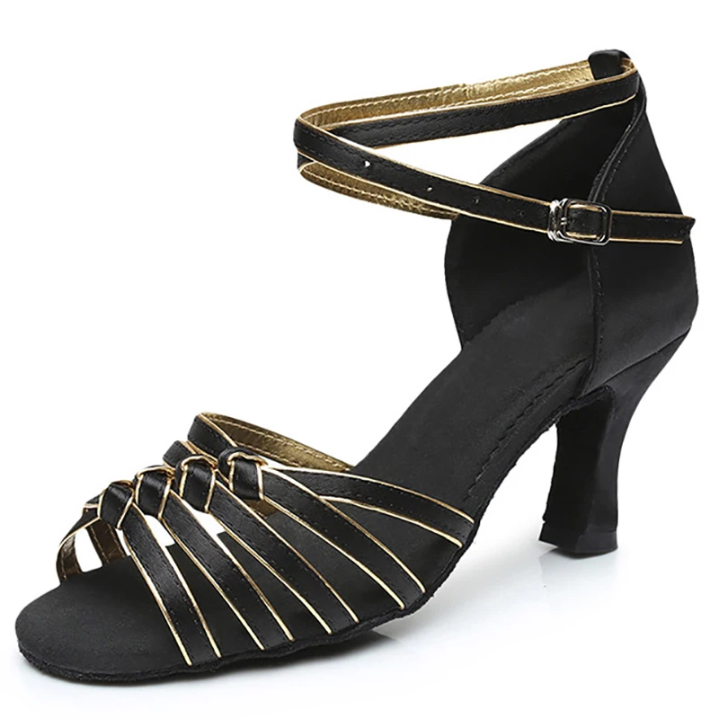New Women Latin Dance Shoes Ballroom-Dance Shoes Tango Soft Sole Jazz Shoes Girls Salsa Shoes Practice Sandals Kids Latin Salsa