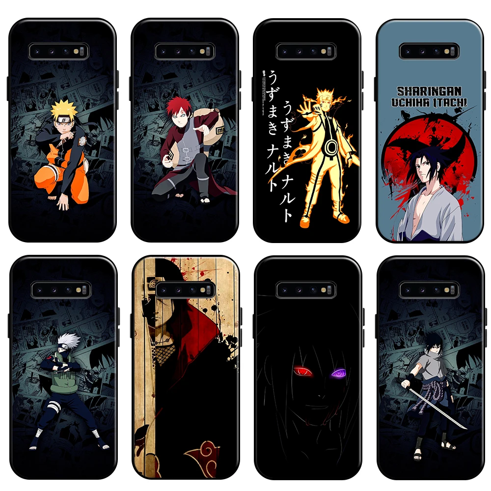 

Naruto Uchiha Sasuke For Samsung Galaxy S10 S10E S10 Lite S9 S8 Plus Galaxy S10 5G Phone Case Soft Funda Liquid Silicon Black