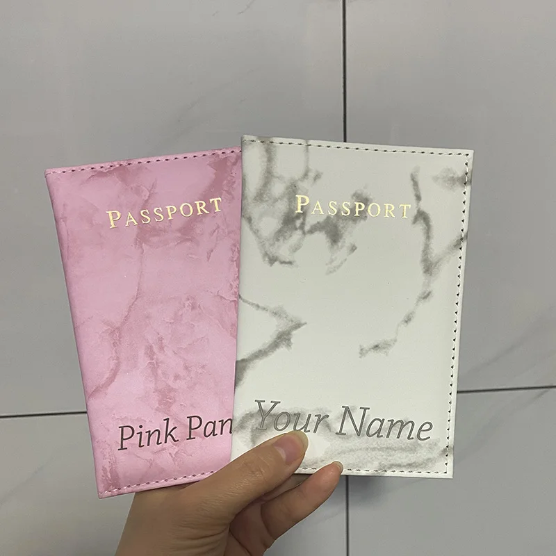 Laser Engraving Customize Name Passport Holder Travel Wallet