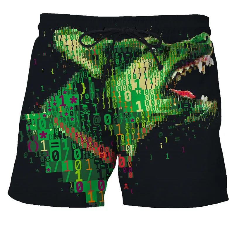 

Large Size S-6XL 24 Colors 2022 Summer New Animal Wolf 3D Digital Printing Men's Fashion Shorts Casual Pants Beach Pants