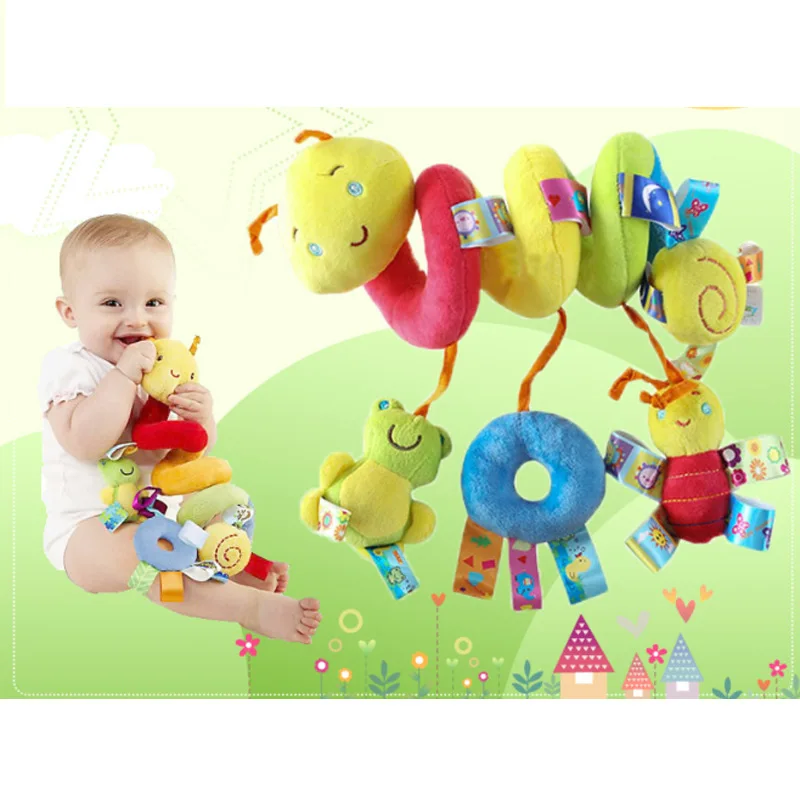Baby Rattles Mobiles Educational Toys For Children Activity Spiral Crib Toddler Bed Bell Baby Playing Kids Stroller Hanging Doll images - 6