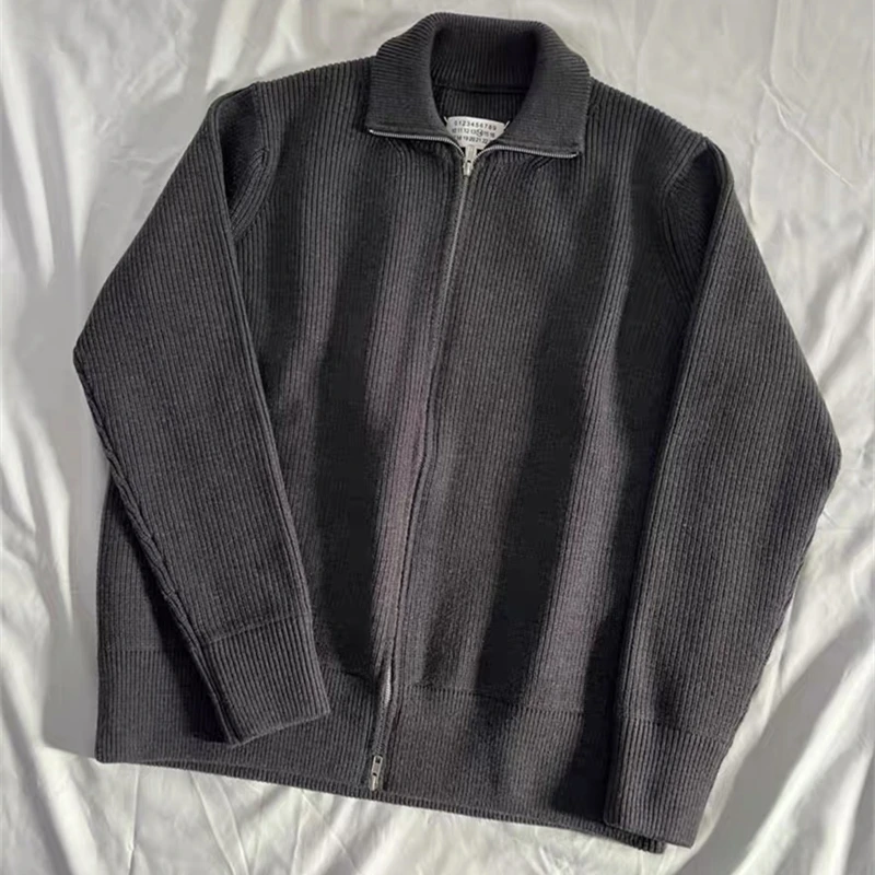 

Cardigan MM6 Margiela Turtleneck Jacquard Sweater Men Women Best Quality Knitted Black Sweatshirts
