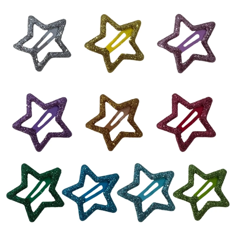 

5Pcs Metal Hairpin Five-pointed Star Hair Clip Girl Barrettes Children Side Clip