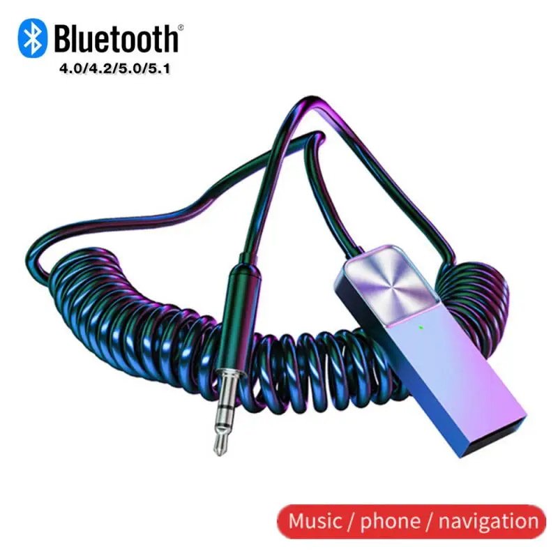 

Bluetooth Aux Adapter Dongle USB To 3.5mm Jack Car Audio Aux Bluetooth 5.1 5.0 Handsfree Kit For Car Receiver BT Transmitter