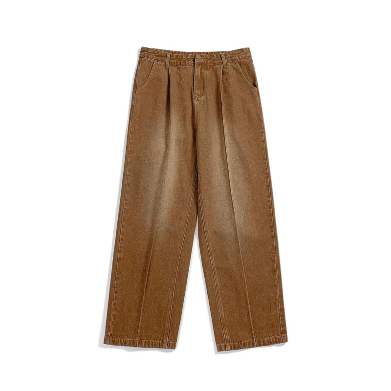 3 Colors Baggy Jeans Men Fashion Casual Wide Leg Jeans Mens Japanese Streetwear Hip Hop Loose Straight Denim Trousers Men M-2XL