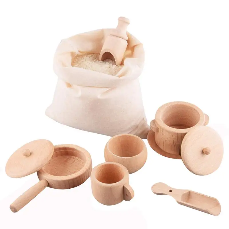 

Wooden Sensory Bin Tools For Motor Skills Toys Set For Toddlers Montessori Toys Wooden Dish Toys Mini Wooden Scoops