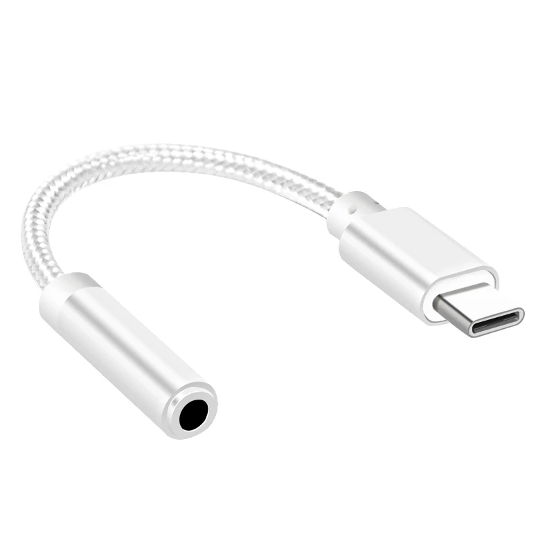 

USB Type C To 3.5mm Audio Jack Adapter For Wired Headphones Connecting Cellphones Type C To Earphones Cable Adapters For Xiaomi