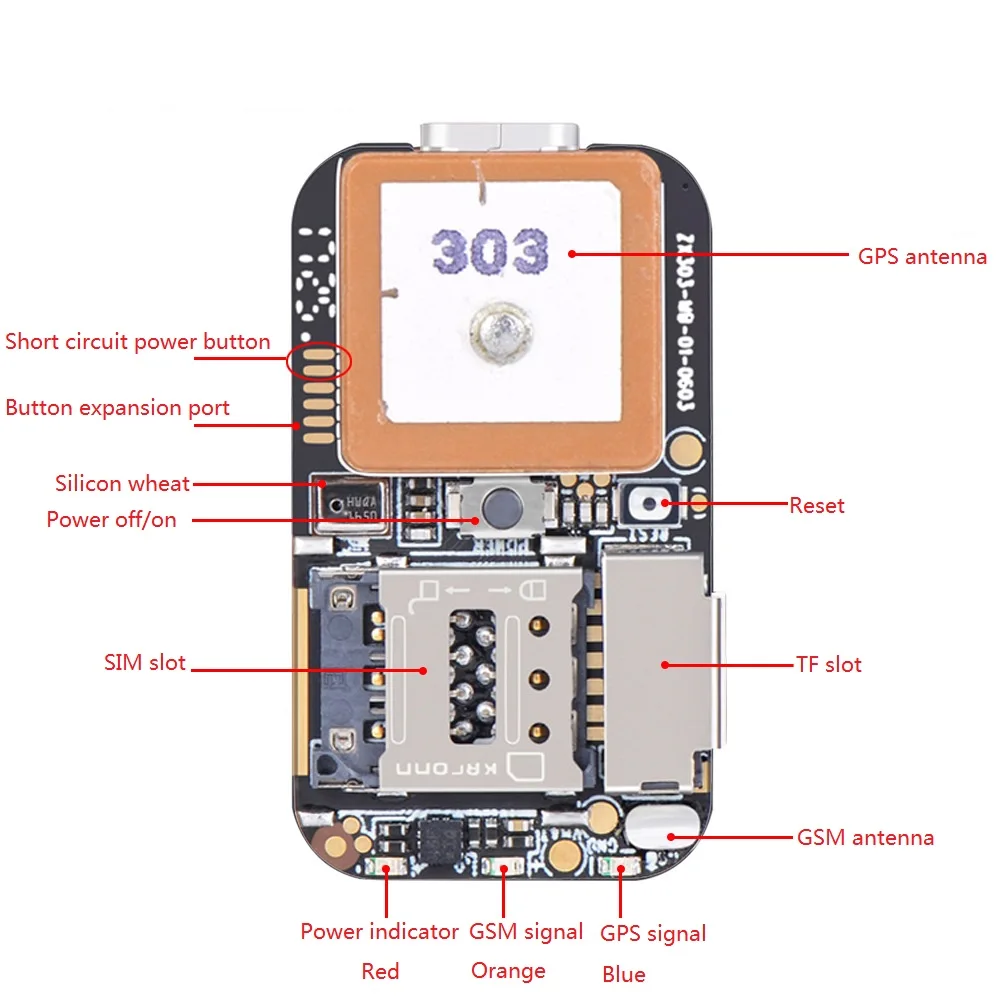 Мини GPS-трекер ZX303 локатор для детей и домашних животных с функцией записи в