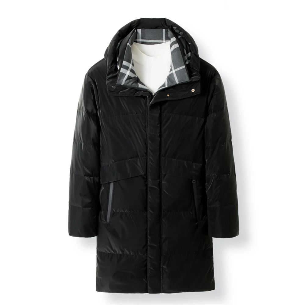 COODRONY Brand Hooded Down Jacket Men Clothing Winter New Arrival Long Pu Coat Thick 90% Gray Duck Down Parkas Windbreaker Z8174