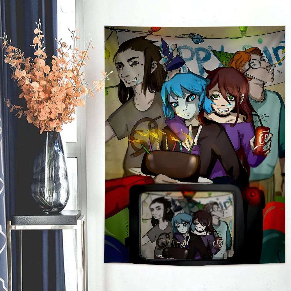 Игра Салли Лицо Красочный Гобелен Настенный Хиппи Цветок Настенные Ковры Декор