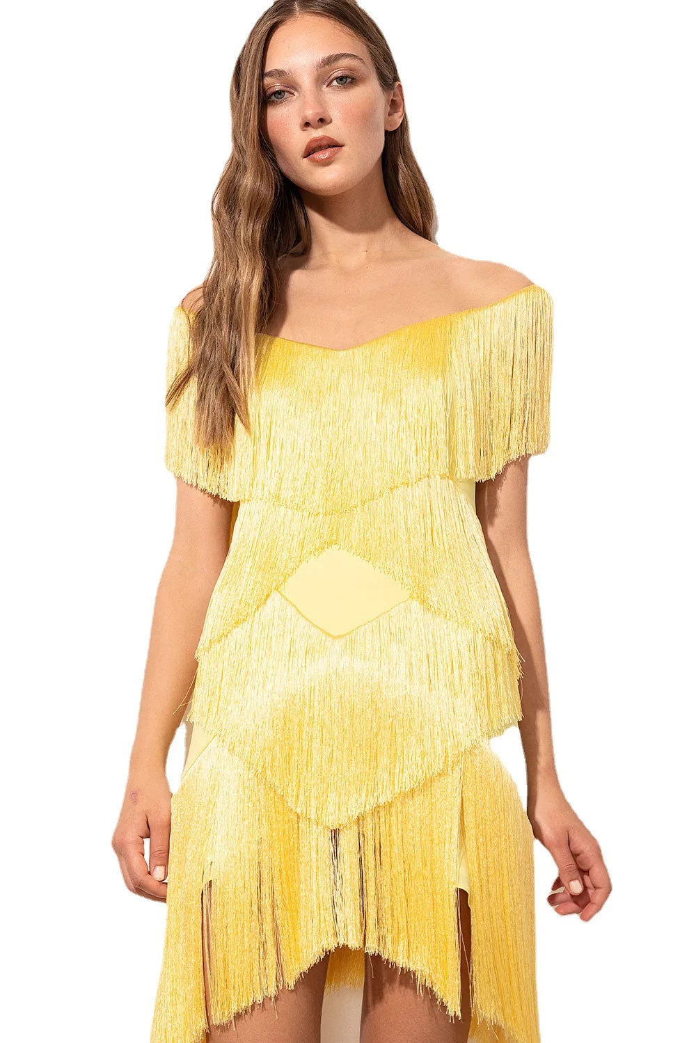 Women Tassels Off-Shoulder Mini Dress Sexy Sleeveless Backless Slim Dresses Elegant 2023 Summer Female Birthday Party Dresses